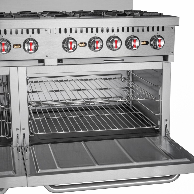 60 in. 10 Burner Commercial LP Range with Oven in Stainless-Steel KMCR60LP