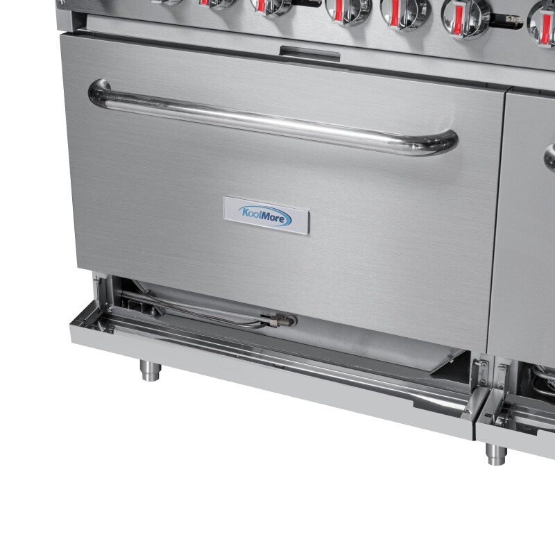 60 in. 10 Burner Commercial LP Range with Oven in Stainless-Steel KMCR60LP