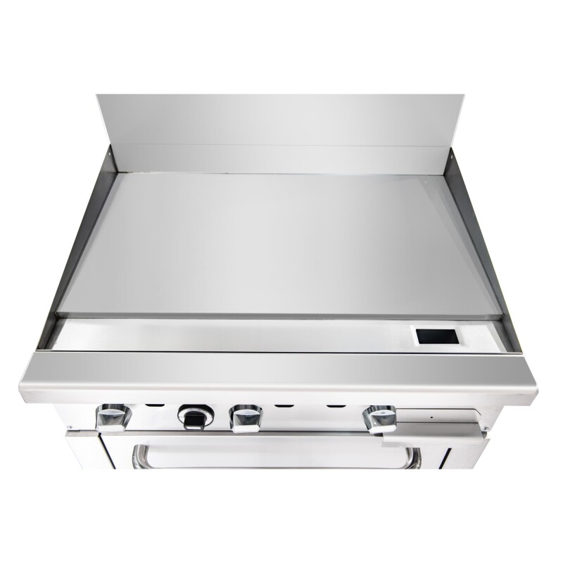 36 in. Commercial Oven with Griddle Top, 90000 BTU in Stainless-Steel KMCRG36GNG, product image 6 of 13