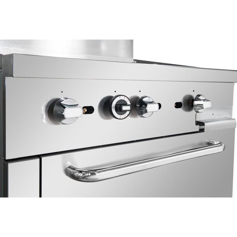 36 in. Commercial Oven with Griddle Top, 90000 BTU in Stainless-Steel KMCRG36GNG, product image 7 of 13