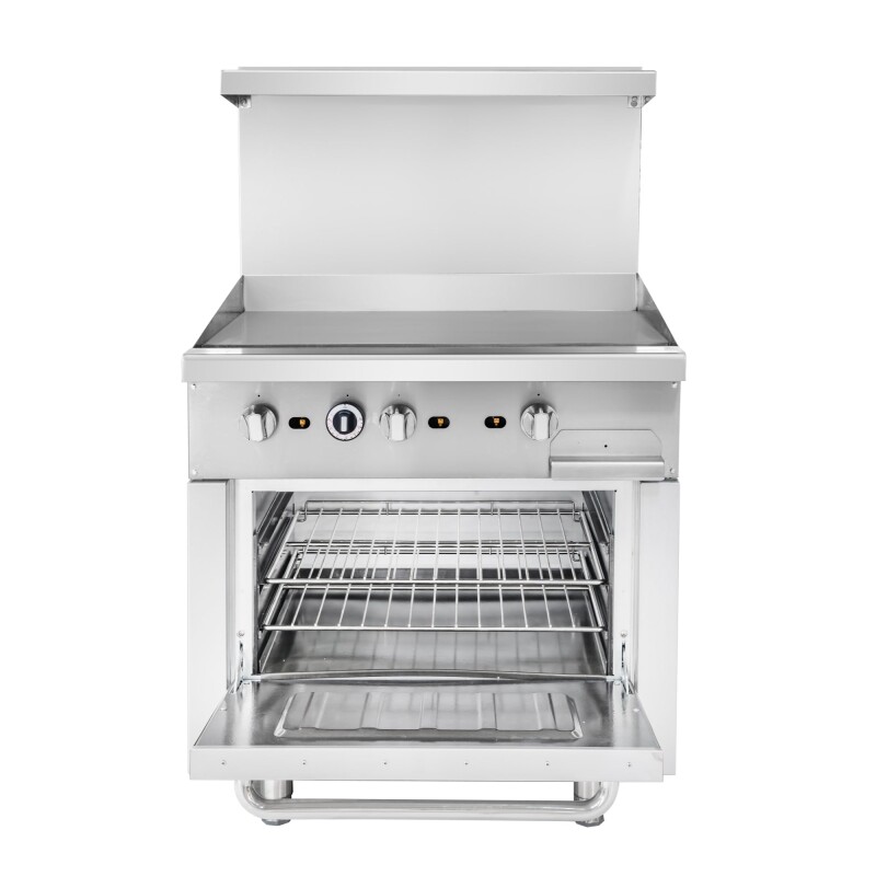 36 in. Commercial Oven with Griddle Top, 90000 BTU in Stainless-Steel KMCRG36GNG, product image 8 of 13