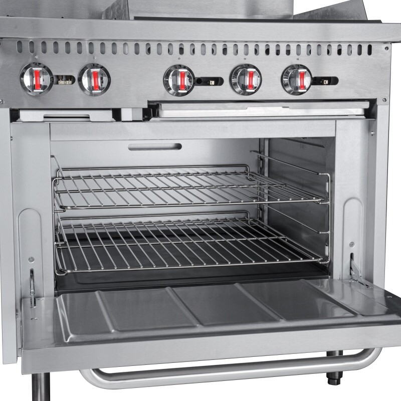 36 in. 2 Burner Commercial LP Range with 24 in. Griddle in Stainless-Steel KMCRG36LP
