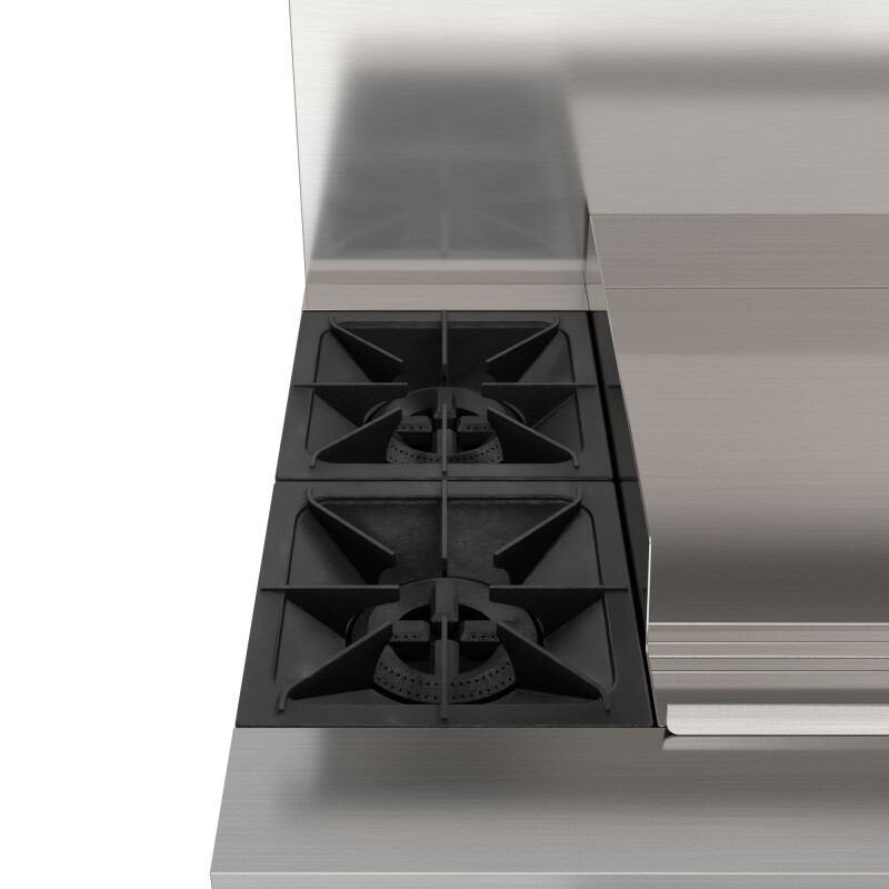 60 in. Dual Oven Commercial Range with 48 in. Griddle and 2 Burners in Stainless-Steel KMCRG482NG, product image 7 of 13
