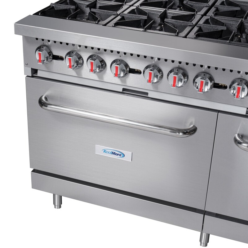 60 in. 6 Burner Commercial LP Range with 24 in. Griddle in Stainless-Steel KMCRG60LP