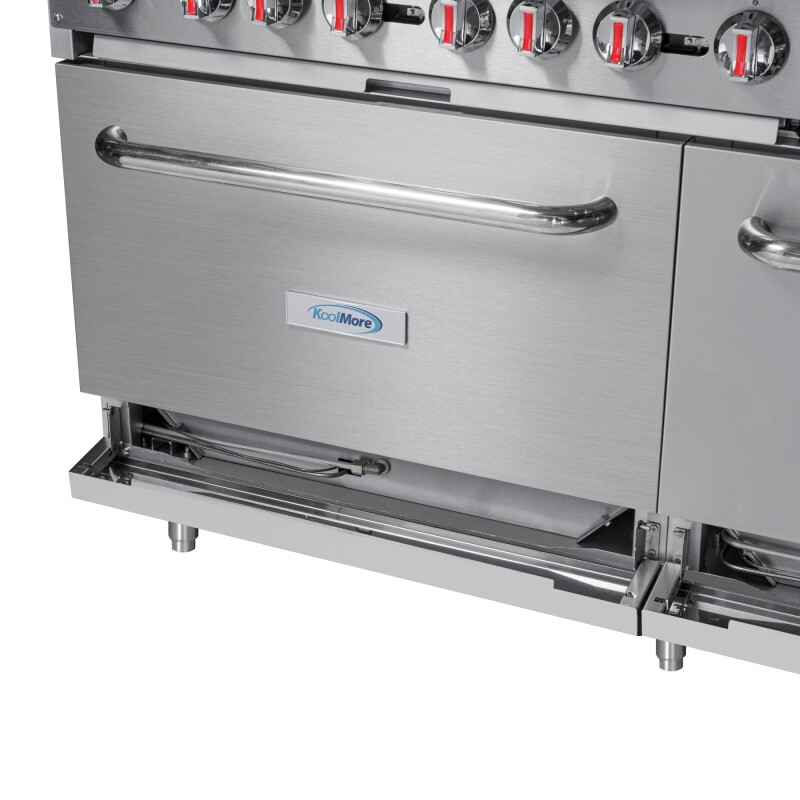 60 in. 6 Burner Commercial Natural Gas Range with 24 in. Griddle in Stainless-Steel KMCRG60NG