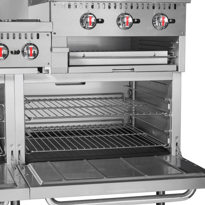 60 in. Commercial LP Range with 24 in. Griddle and Broiler in Stainless-Steel KMCRGB60LP, product image 4 of 11