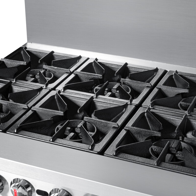 60 in. Commercial LP Range with 24 in. Griddle and Broiler in Stainless-Steel KMCRGB60LP, product image 5 of 11