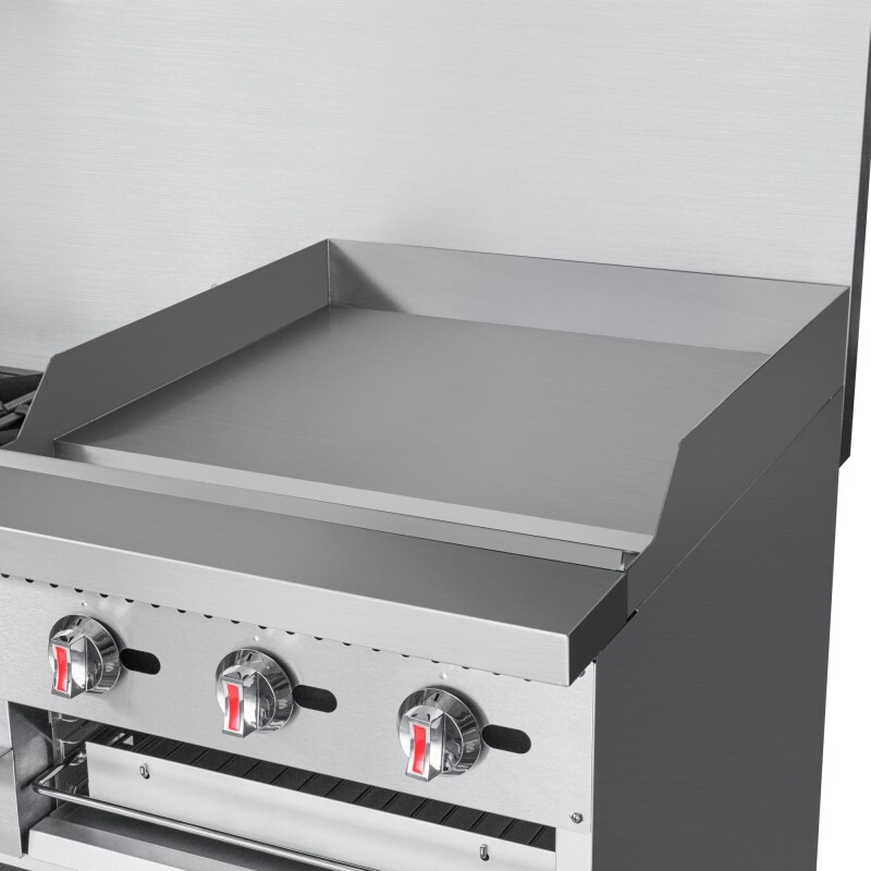60 in. Commercial LP Range with 24 in. Griddle and Broiler in Stainless-Steel KMCRGB60LP, product image 8 of 11