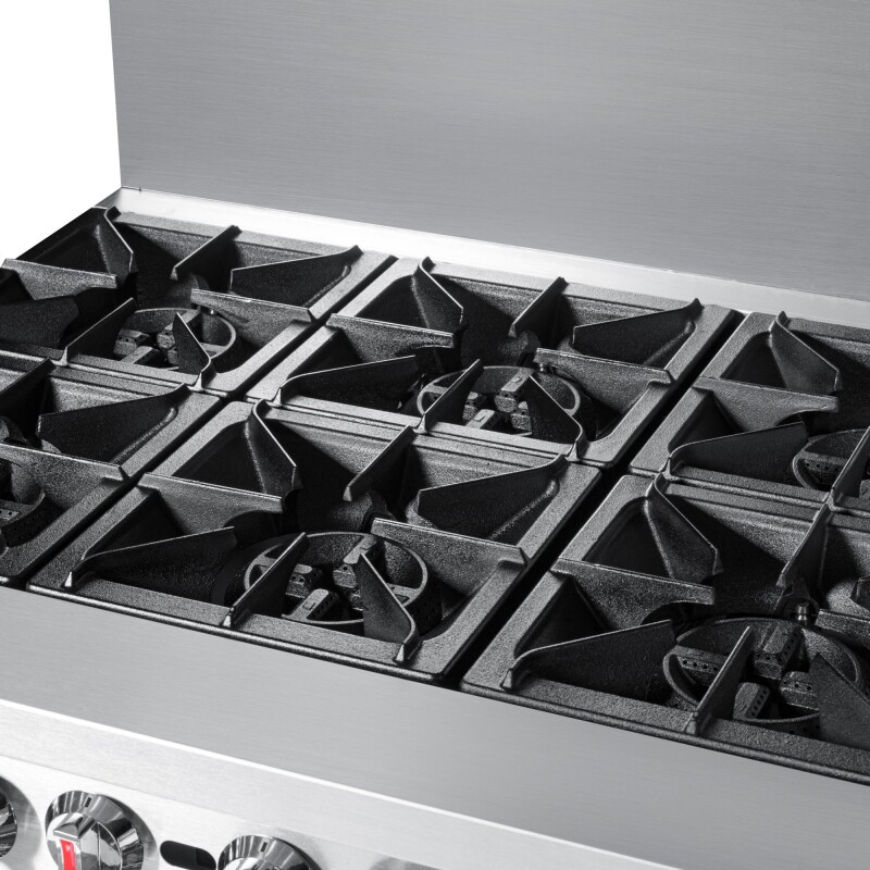 60 in. 6 Burner Commercial Natural Gas Range with 24 in. Griddle and Broiler KMCRGB60NG