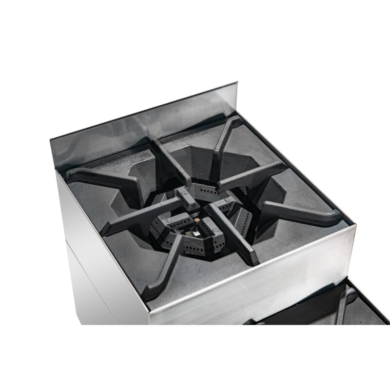 12 in. Two-Burner Commercial Step Up Range, 52000 BTU in Stainless-Steel KMCRSU12