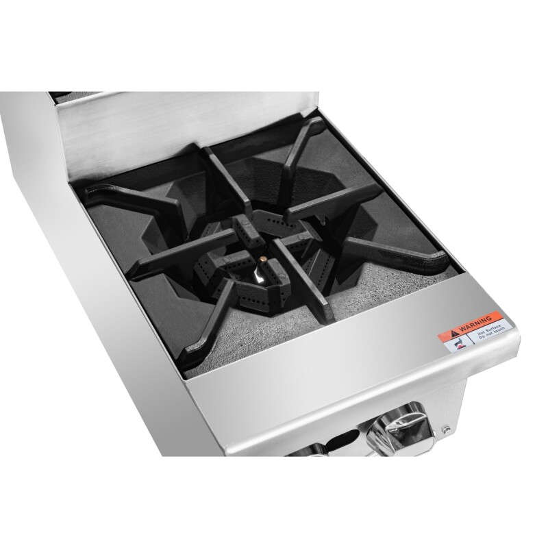 12 in. Two-Burner Commercial Step Up Range, 52000 BTU in Stainless-Steel KMCRSU12