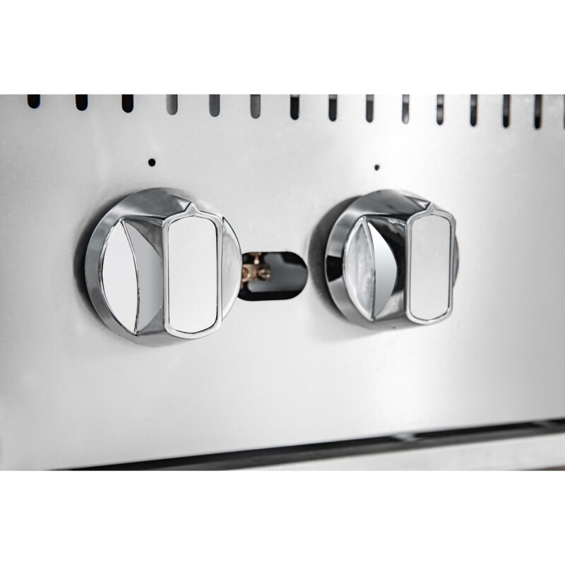 24 in. Commercial Four-Burner Step Up Range, 104000 BTU in Stainless-Steel KMCRSU24