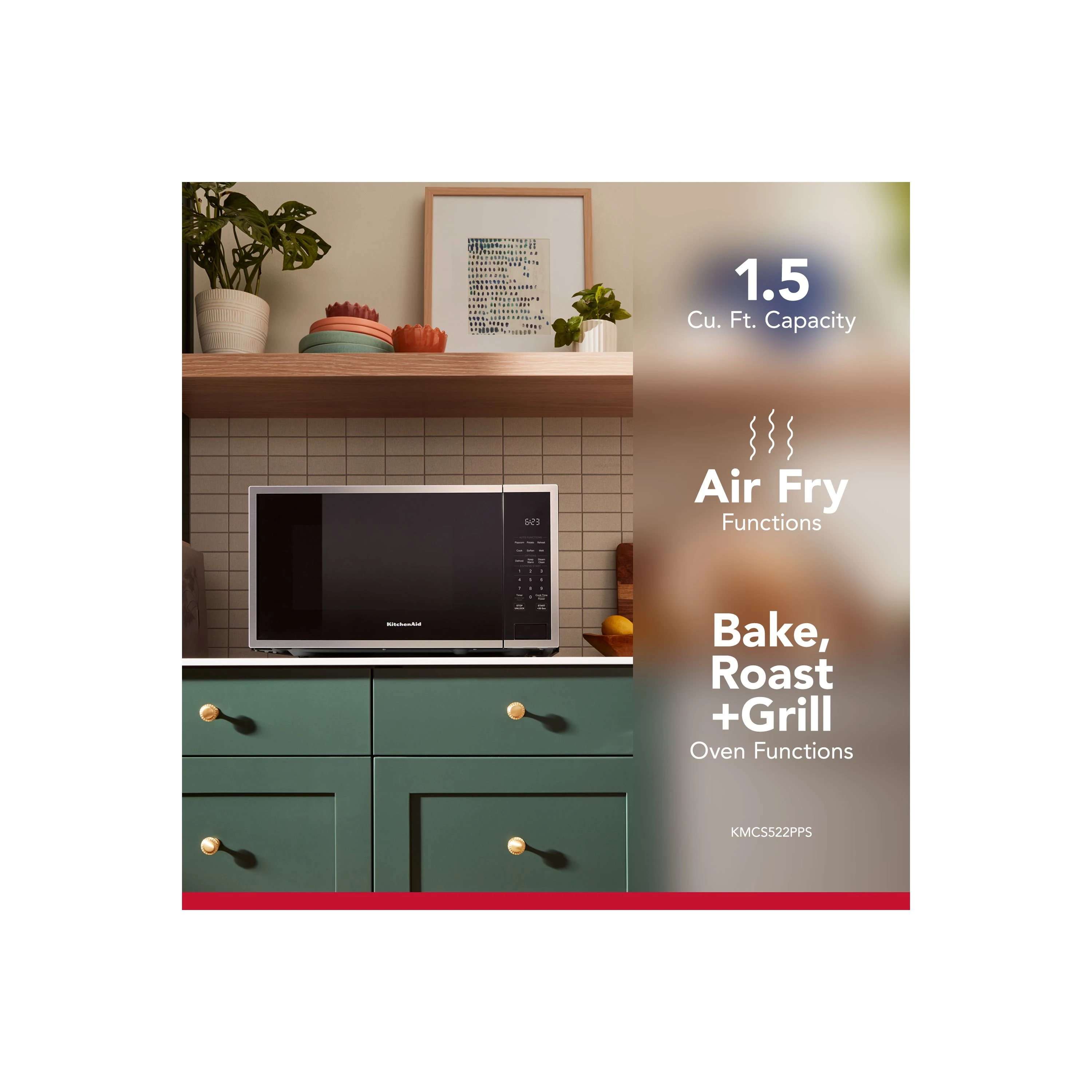 1.5 cu. ft. Countertop Microwave with Air Fry Function view 3