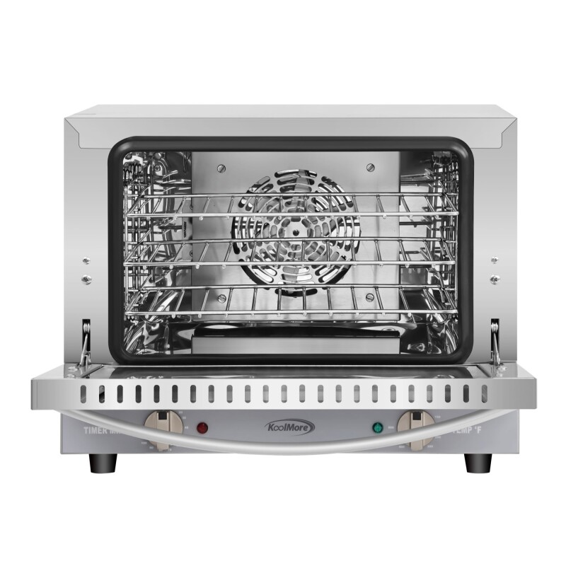 19 in. Countertop Convection Oven for Quarter-Size Pans with 3 Racks 1440W of Power in Stainless-Steel, 0.8 cu. ft. KMCTCO08