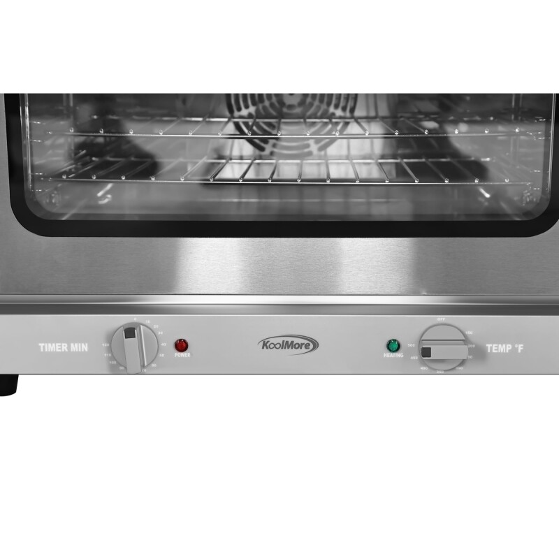 23 in. Countertop Convection Oven for Half-Size Pans with 4 Racks 1600W of Power in Stainless-Steel KMCTCO15