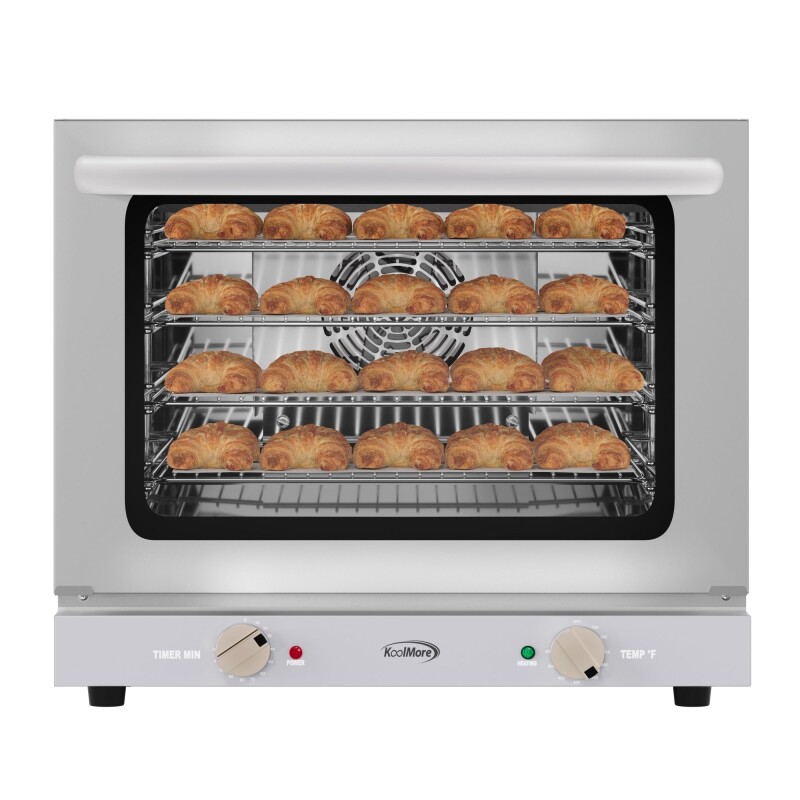 23 in. Countertop Convection Oven for Half-Size Pans with 4 Racks and 2800W of Power in Stainless-Steel - 208/240V, 2.3 cu. ft KMCTCO22023
