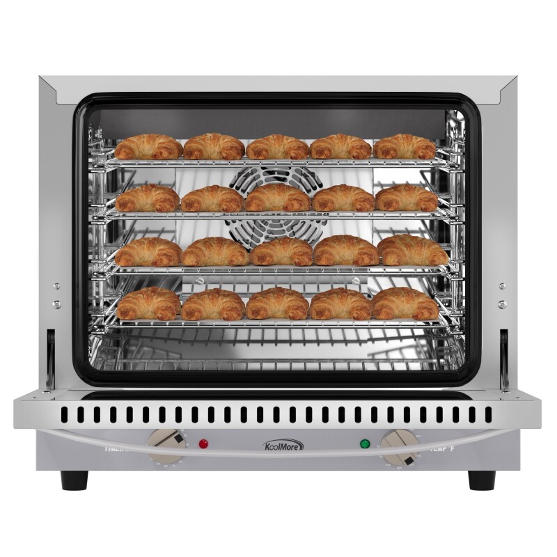 23 in. Countertop Convection Oven for Half-Size Pans with 4 Racks and 2800W of Power in Stainless-Steel - 208/240V, 2.3 cu. ft KMCTCO22023