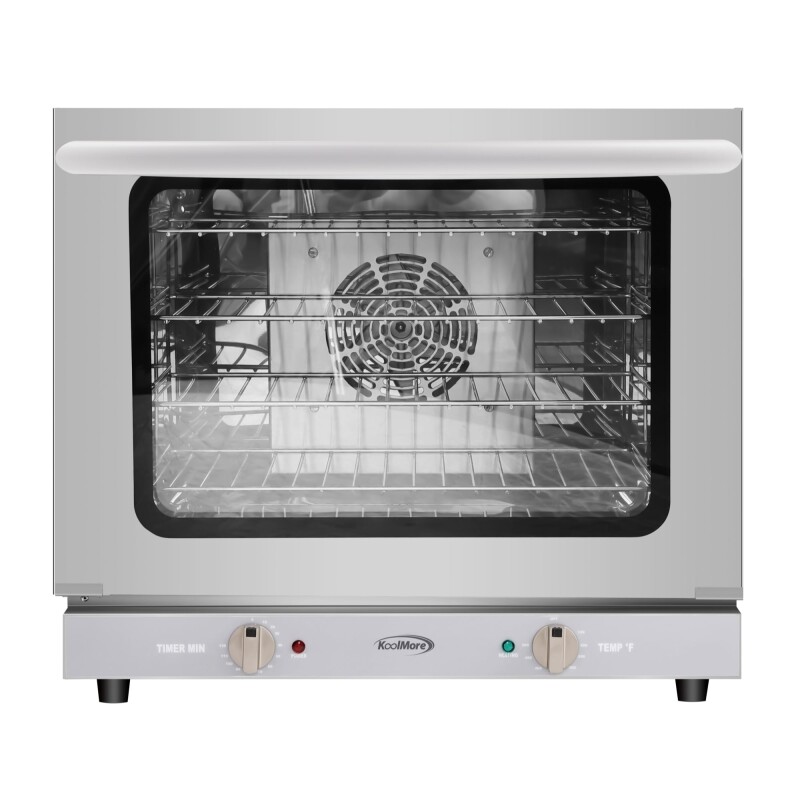 23 in. Countertop Convection Oven for Half-Size Pans with 4 Racks and 2800W of Power in Stainless-Steel - 208/240V, 2.3 cu. ft KMCTCO22023