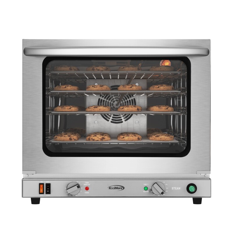 23 in. Countertop Convection Oven for Half-Size Pans with 4 Racks 2800W of Power and Steam Injection, 240V in Stainless-Steel KMCTCO23STI