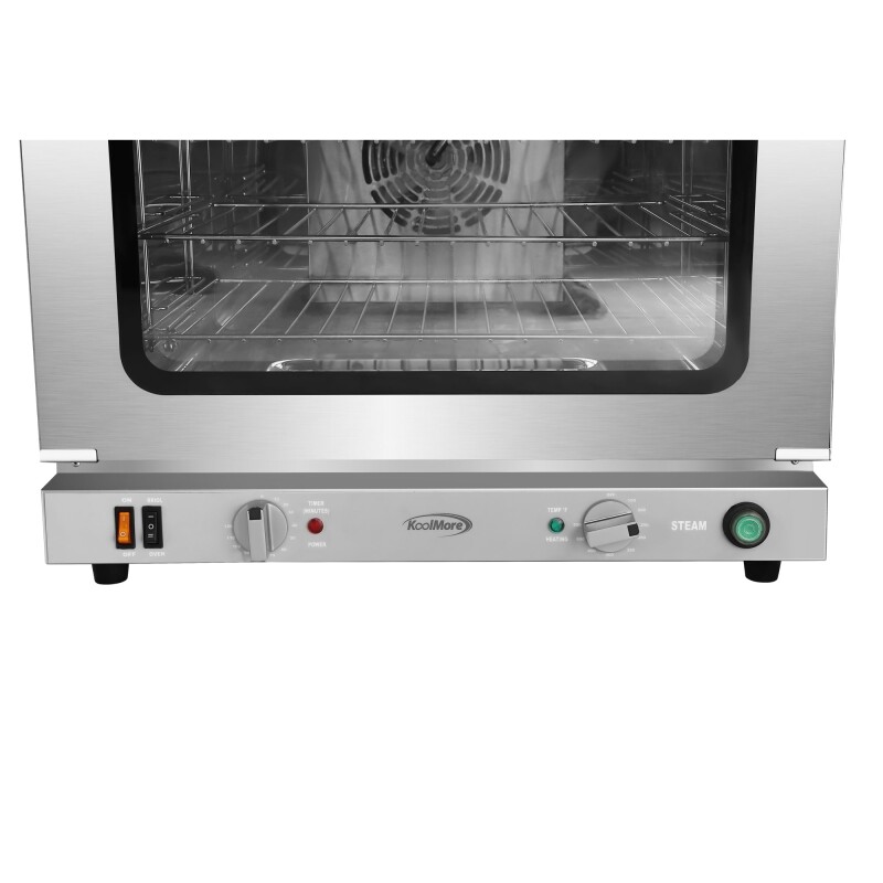 23 in. Countertop Convection Oven for Half-Size Pans with 4 Racks 2800W of Power and Steam Injection, 240V in Stainless-Steel KMCTCO23STI