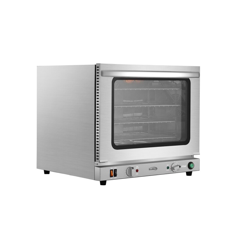 23 in. Countertop Convection Oven for Half-Size Pans with 4 Racks 2800W of Power and Steam Injection, 240V in Stainless-Steel KMCTCO23STI
