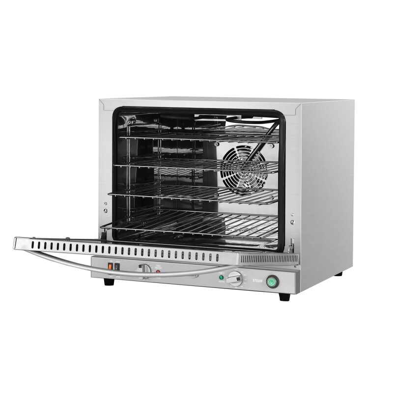 23 in. Countertop Convection Oven for Half-Size Pans with 4 Racks 2800W of Power and Steam Injection, 240V in Stainless-Steel KMCTCO23STI