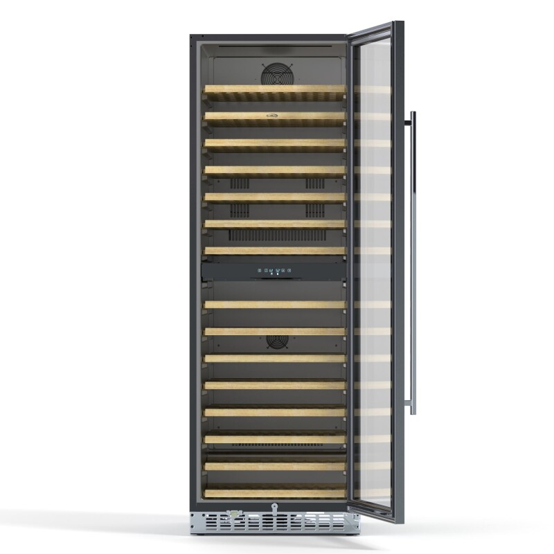 23 in. Dual Zone, Full Glass Door, Wine Cooler Refrigerator, Freestanding or Built-In Unit, 15.1 cu ft KMCW155DZSS, product image 2 of 7