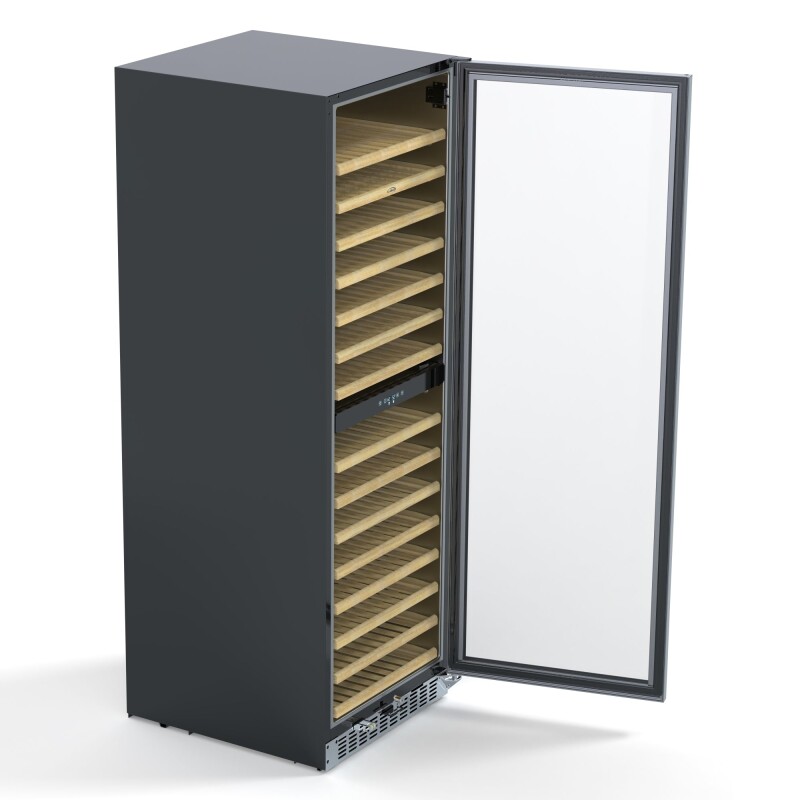 23 in. Dual Zone, Full Glass Door, Wine Cooler Refrigerator, Freestanding or Built-In Unit, 15.1 cu ft KMCW155DZSS, product image 3 of 7