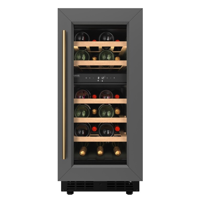 Reserve 15 in. Under-Counter Panel Ready Dual Zone Built-in Wine Cooler with 23 Bottle Capacity and Wooden Shelves in Black KMCW28DZWPR, product image 2 of 13
