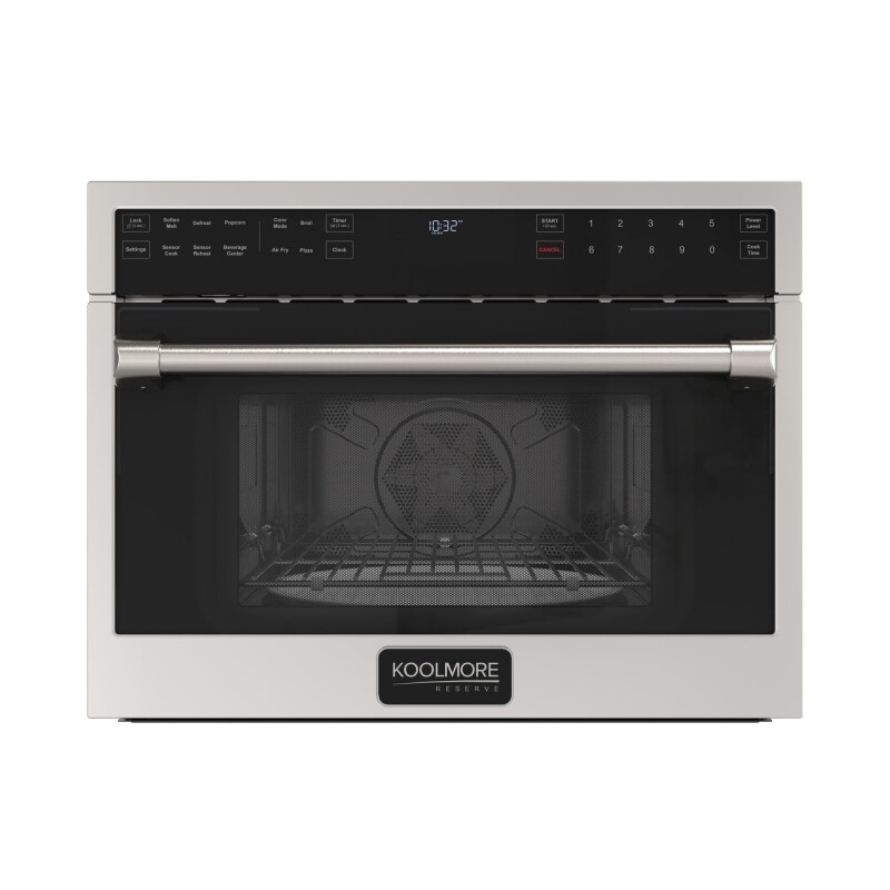 Reserve 24 in. Built-In Microwave Convection Oven with Air Fry, 3-in-1 Combo, Sensor Cook, Soft-Close Door, 1.6 cu. ft. in Stainless Steel KMCWO24AFSS