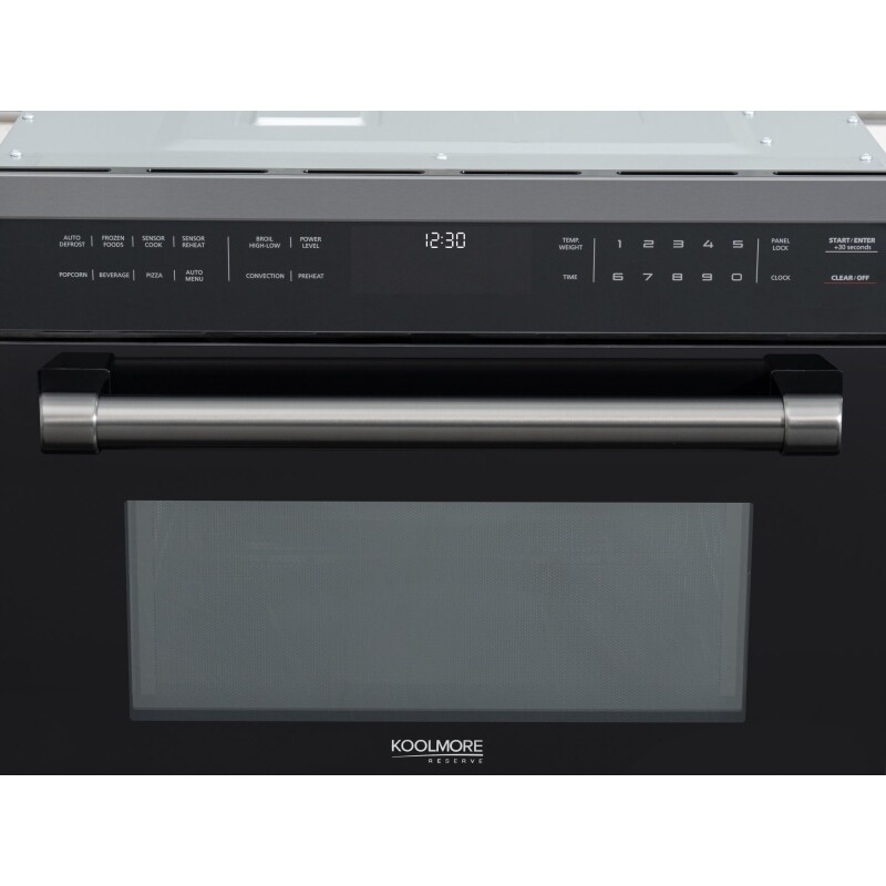 Reserve 24 in. Stainless Steel Built-in Convection Microwave Oven with Speed and Sensor Cooking, 1.6 cu. ft. in BlackKM-CWO24 -BSS KMCWO24BSS, product image 10 of 13