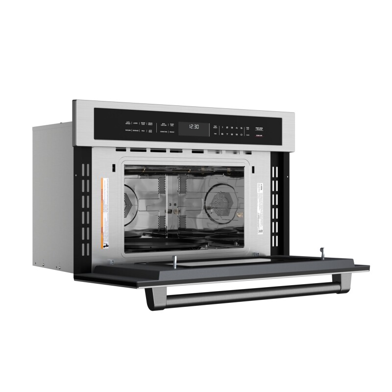 Reserve 30 in. Stainless Steel Built-in Convection Microwave Oven with Speed and Sensor Cooking, 1.6 Cu. Ft. in Black KMCWO30BSS