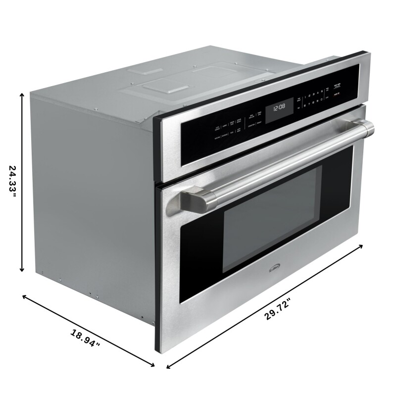 30 in. Built-In Microwave with Convection Oven and Air Fryer, 1.6 cu. ft. Capacity in Stainless-Steel KMCWO30SS