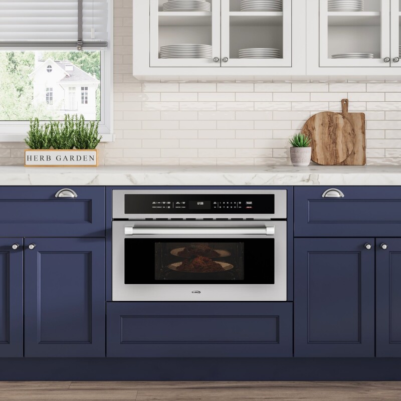 30 in. Built-In Microwave with Convection Oven and Air Fryer, 1.6 cu. ft. Capacity in Stainless-Steel KMCWO30SS