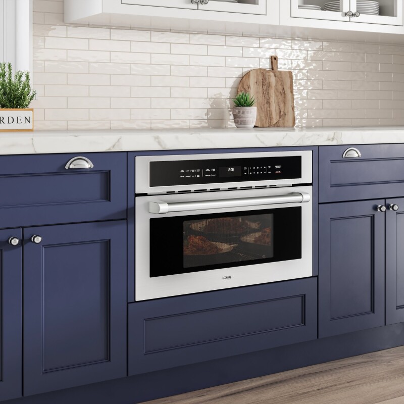 30 in. Built-In Microwave with Convection Oven and Air Fryer, 1.6 cu. ft. Capacity in Stainless-Steel KMCWO30SS