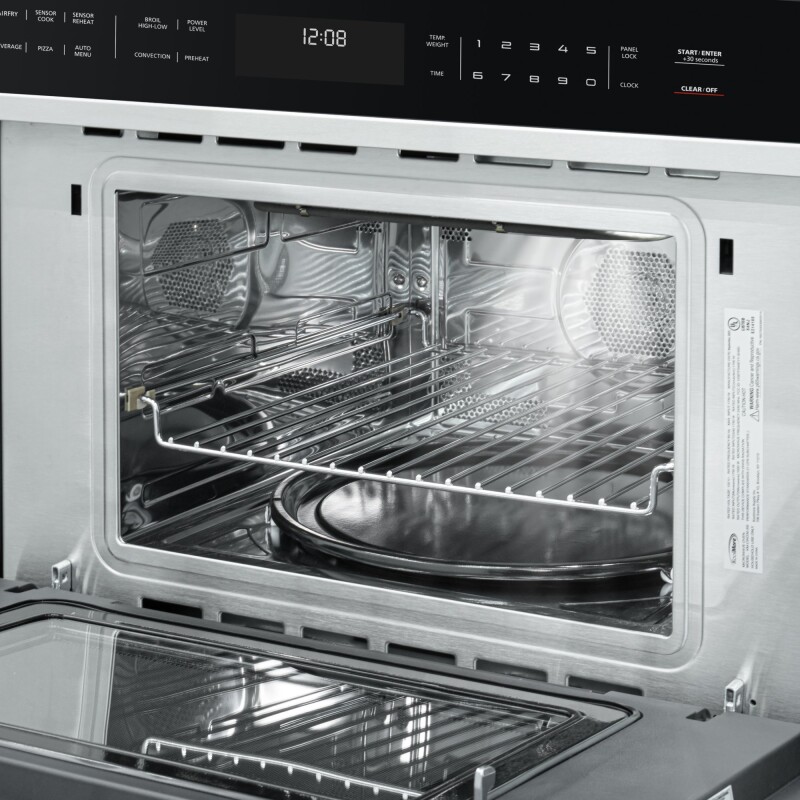 30 in. Built-In Microwave with Convection Oven and Air Fryer, 1.6 cu. ft. Capacity in Stainless-Steel KMCWO30SS
