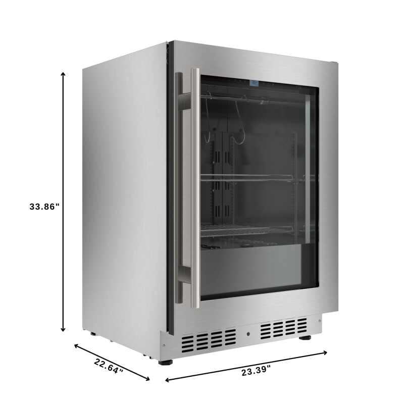 Reserve 24 in. Commercial and Residential Undercounter Dry Aging Refrigerator in Stainless Steel KMDAR34SS