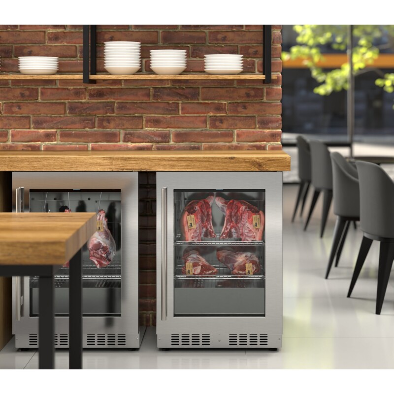 Reserve 24 in. Commercial and Residential Undercounter Dry Aging Refrigerator in Stainless Steel KMDAR34SS