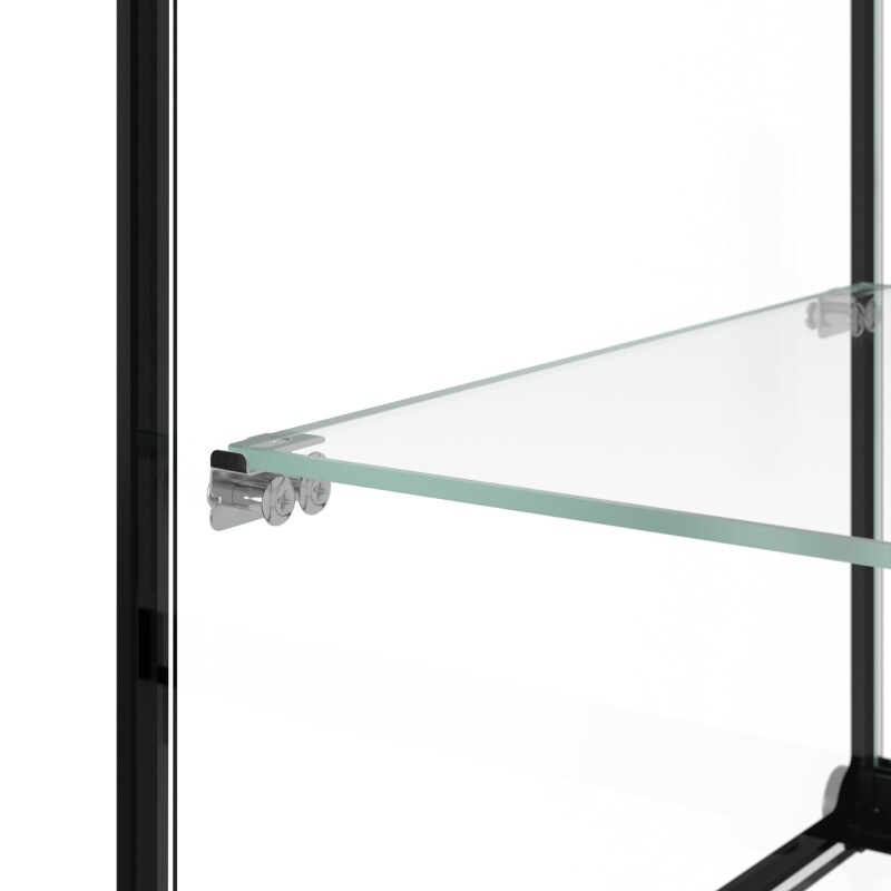 22 in. Tiered Pastry Display Case With Shelf and Sliding Door ETL Certified, 2.2 cu. ft. Capacity KMDC2CSBK, product image 9 of 13