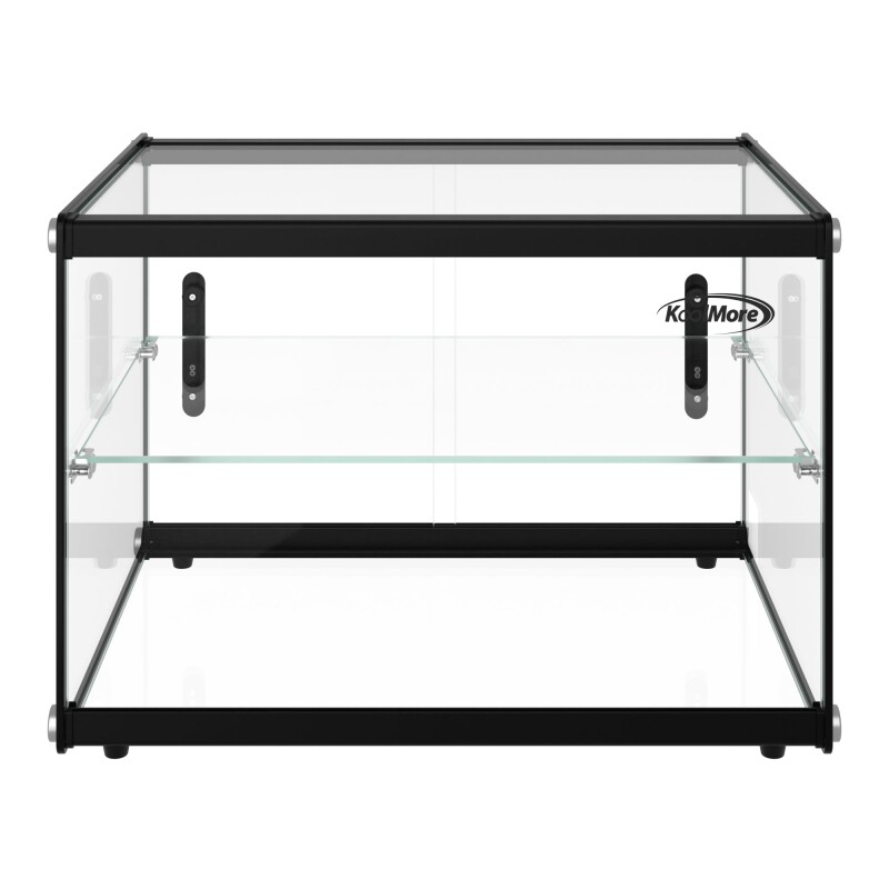 22 in. Tiered Pastry Display Case With Shelf and Sliding Door ETL Certified, 2.2 cu. ft. Capacity KMDC2CSBK, product image 11 of 13