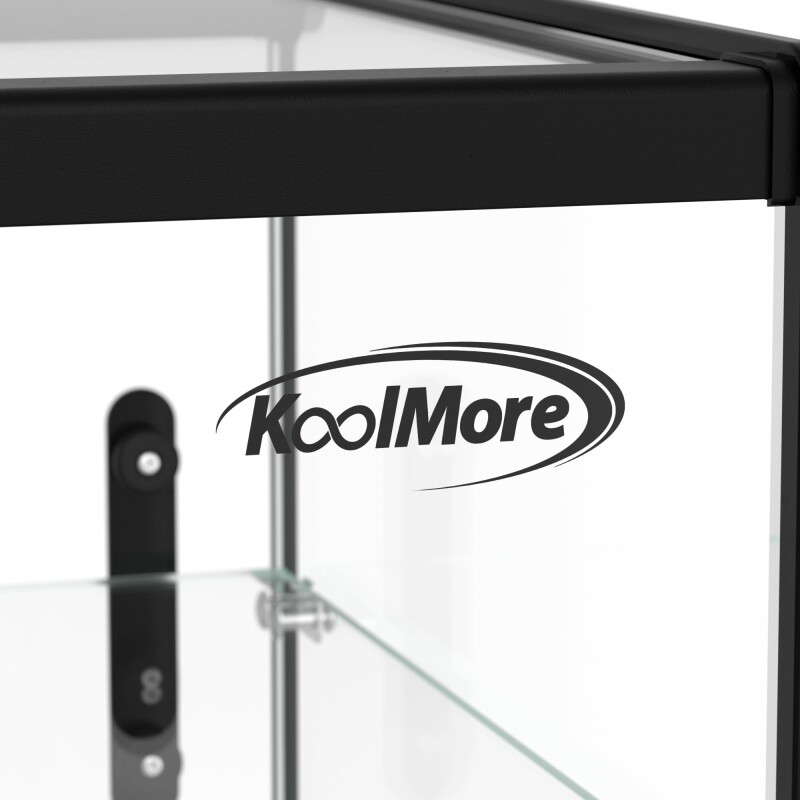 22 in. Tiered Pastry Display Case With Shelf and Sliding Door ETL Certified, 2.2 cu. ft. Capacity KMDC2CSBK, product image 12 of 13
