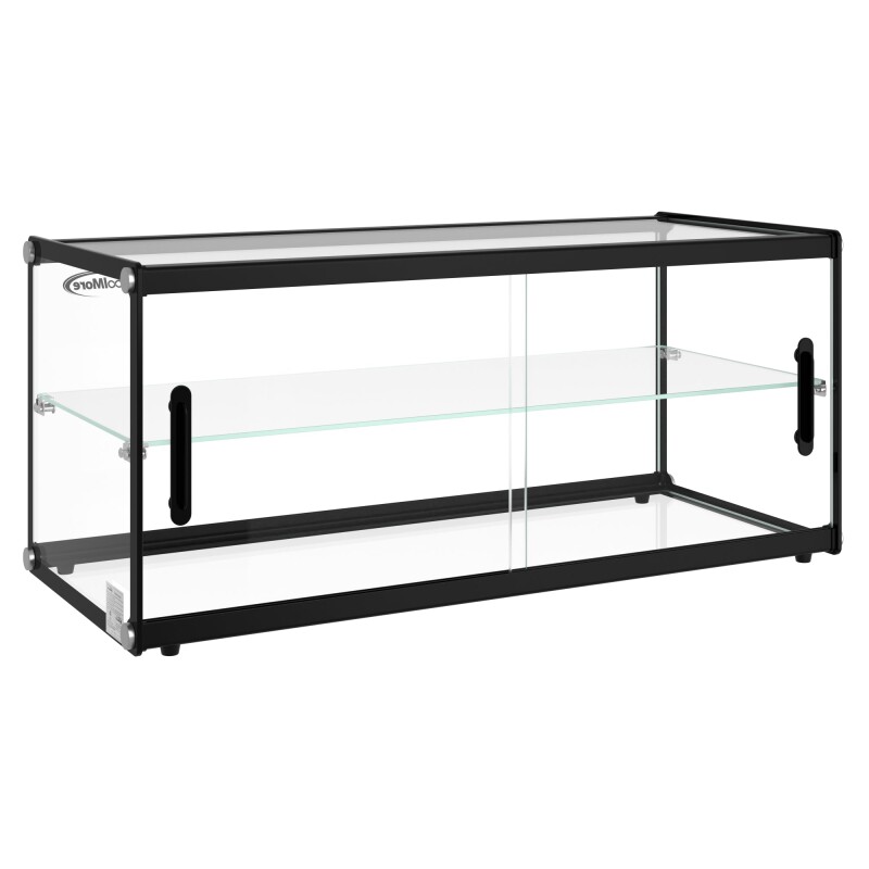 33 in. 2 Tiered Pastry Display Case With Shelf and Sliding Door, 3.2 cu. ft. Capacity, ETL Listed KMDC3CSBK, product image 7 of 12