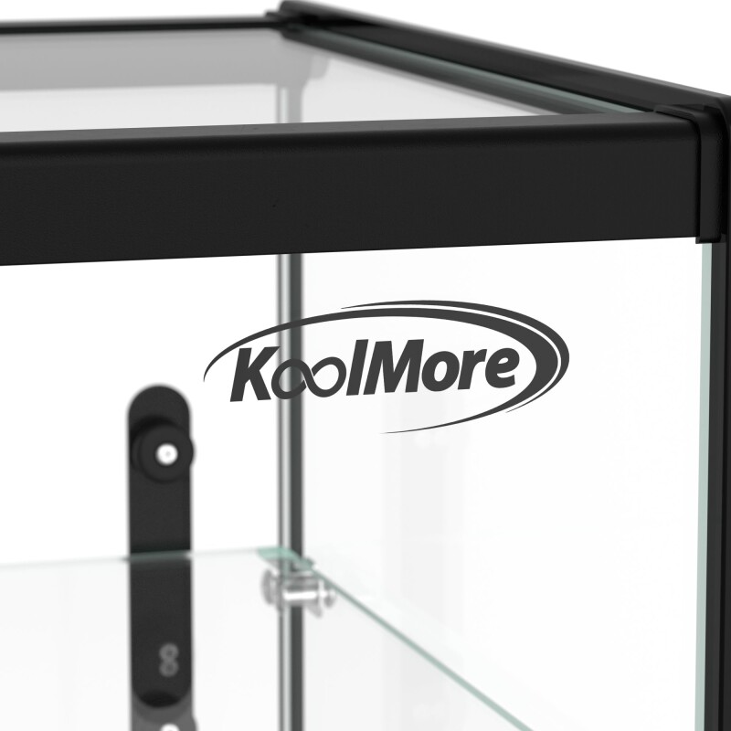 33 in. 2 Tiered Pastry Display Case With Shelf and Sliding Door, 3.2 cu. ft. Capacity, ETL Listed KMDC3CSBK, product image 10 of 12