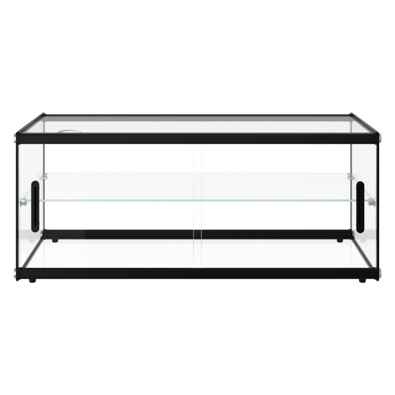 36 in. 2 Tiered Pastry Display Case With Shelf and Sliding Door, 4.2 cu. ft. Capacity, ETL Listed KMDC4CSBK, product image 6 of 12