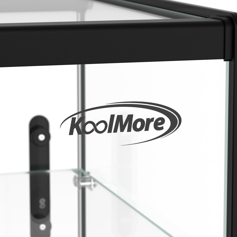 36 in. 2 Tiered Pastry Display Case With Shelf and Sliding Door, 4.2 cu. ft. Capacity, ETL Listed KMDC4CSBK, product image 8 of 12