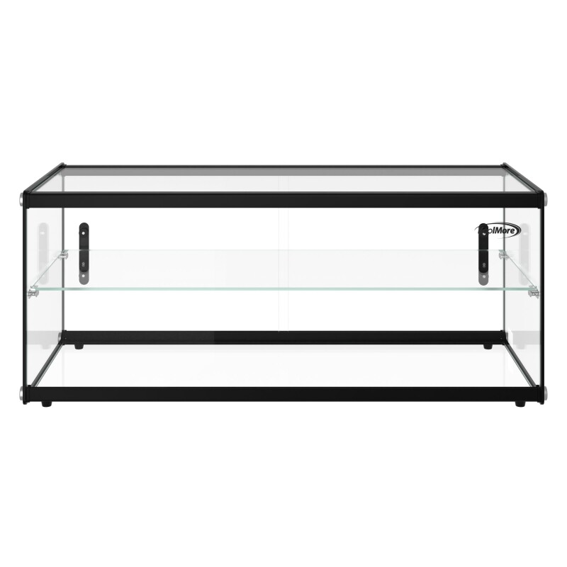 36 in. 2 Tiered Pastry Display Case With Shelf and Sliding Door, 4.2 cu. ft. Capacity, ETL Listed KMDC4CSBK, product image 9 of 12