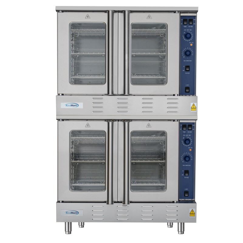 38 in. Full Size Double Commercial LP Convection Oven 108,000 BTU Total With Stacking Kit KMDCCO54LP, product image 3 of 13