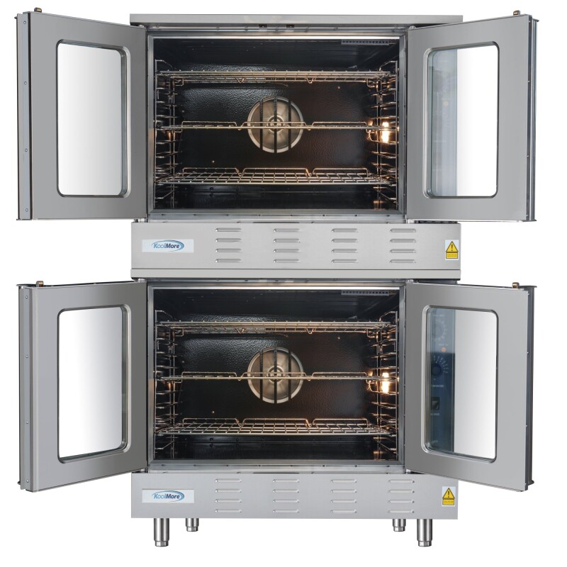38 in. Full Size Double Commercial LP Convection Oven 108,000 BTU Total With Stacking Kit KMDCCO54LP, product image 4 of 13