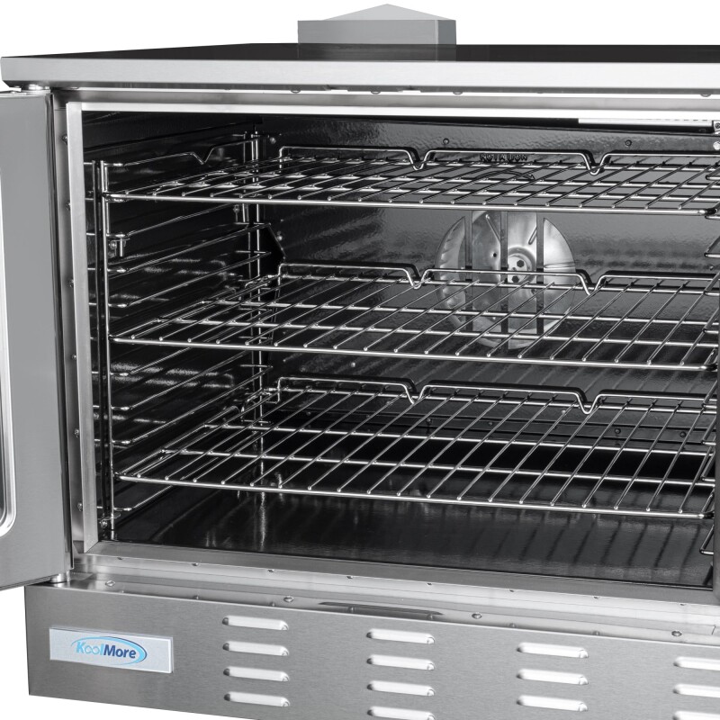 38 in. Full Size Double Commercial LP Convection Oven 108,000 BTU Total With Stacking Kit KMDCCO54LP, product image 12 of 13