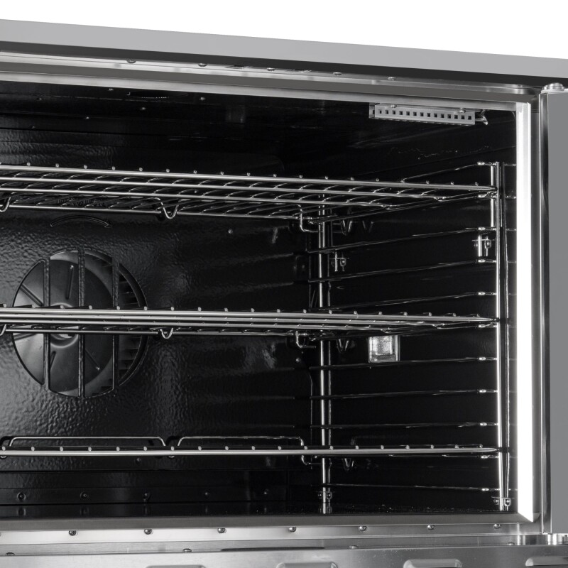 38 in. Full Size Double Commercial Natural Gas Convection Oven 108,000 BTU Total with Stacking Kit KMDCCO54NG, product image 9 of 13